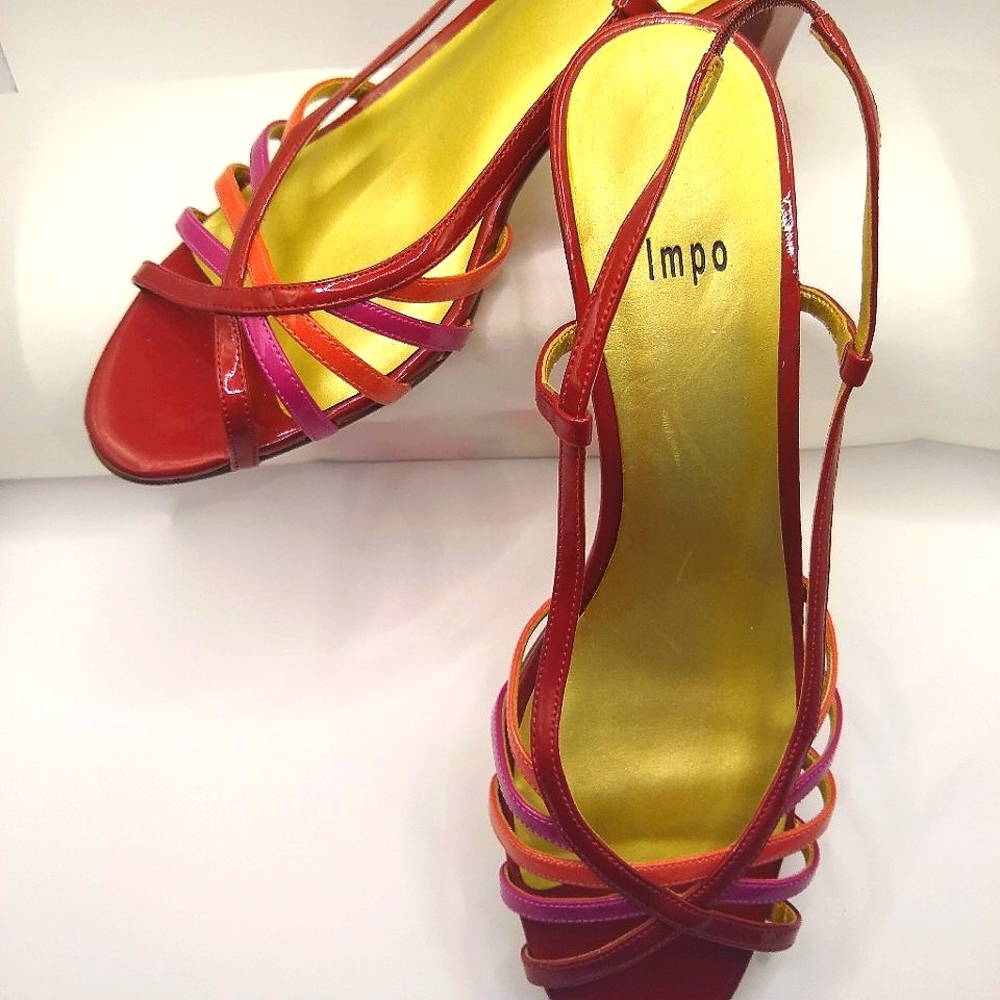 Impo Maria Tri-Colored Strappy Patin Leather Sandal - Picture 13 of 13